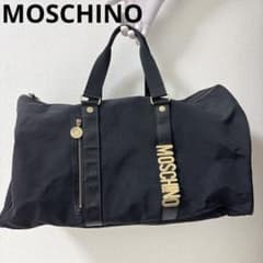 MOSCHINO Boston Bag, Black, for Travel, Gym, Golf, Sports, and Commuting
