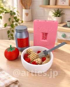 3Dプリンターで制作したパスタセットです！のサムネイル