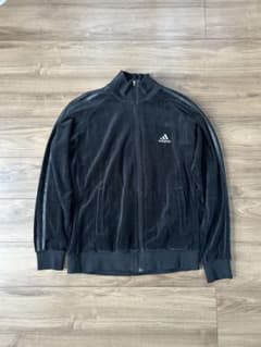 【adidas】 アディダス ベロアトラックジャケット BLACK /Oのサムネイル
