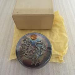 保管品 平成御即位記念 ボンボニエール 棗形鳳凰文 皇室の菓子器 銀