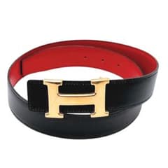 エルメス コンスタンス リバーシブル ベルト Hベルト ブラック レッド