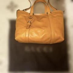 グッチ 2WAY ショルダーバッグ オールド イエロレザー 282346 - メルカリ