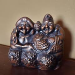 工芸品】恵比寿 大黒天 置物 陶器 商売繁盛 恵比寿様 大黒天様 - メルカリ