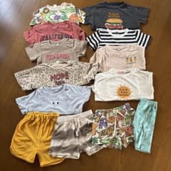 カラフルTシャツとショートパンツセット 100cm~のサムネイル