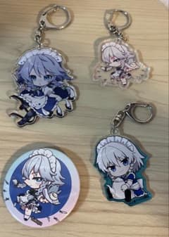 十六夜咲夜　缶バッジ　アクリルキーホルダー　まとめ売り　東方projectのサムネイル