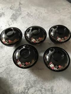 会津塗 吸物椀 新品 5個セットのサムネイル