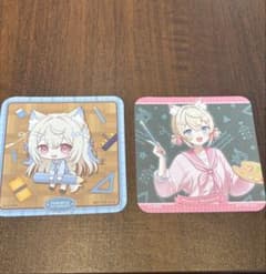 ホロライブアカデミー フワワ モココ コースターセットのサムネイル