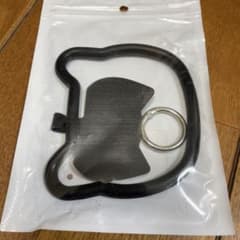 猫型 スマホ用 ハンドストラップ ブラックのサムネイル