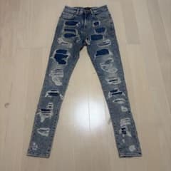REPRESENT ダメージデニム リペア加工 スキニー W30