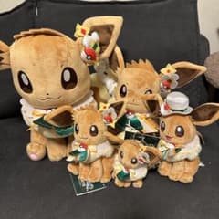 新品 ポケパーク カントー ショップ 限定 イーブイ ぬいぐるみ5体