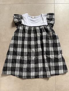Be Petits Pois Vert チェック柄ワンピース 100cmのサムネイル