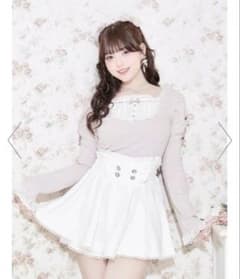 ♡お嬢さんバックレースアップフレアスリーブカットソー（ピンク）のサムネイル