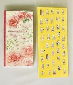 mame-note 薔薇柄 メモ帳 ステッカー付きのサムネイル