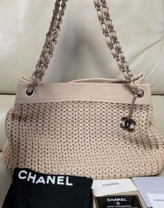 最終お値下げ☆美品！CHANEL ベージュ 編み込みバッグ 斜め掛け可
