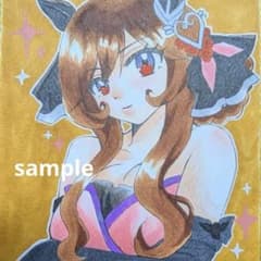 手描きイラスト ウマ娘 ジェンティルドンナ 小色紙サイズ 匿名配送