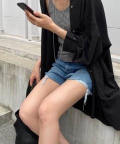 新品未使用 Loungedress ヤヌーク デニムショートパンツのサムネイル