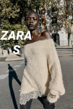 ZARA ザラ レースコンビニットセーター S - メルカリ