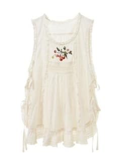 ピンクハウス❤️【未着用】さくらんぼの刺繍がかわいいタブリエ❤️ ウィンターフォレストトリート刺繍タブリエ｜ピンクハウスオフィシャル