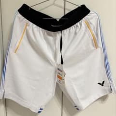 【アントンセン着用モデル】victor ビクターのハーフパンツ Lサイズホワイト