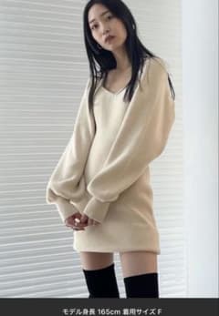 EMODA♡タックスリーブニットワンピースのサムネイル