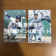 プロ野球チップスカード 川上憲伸選手 金箔サイン2種まとめセット