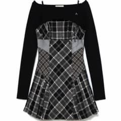 andmary Nadia check pleats mini dressのサムネイル