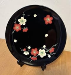 トールペイント 和柄 飾り皿 18cm ハンドメイドのサムネイル