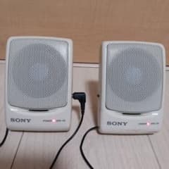 ソニースピーカーでレトロです。 希少】SONY SRS-28 ポータブル スピーカー 2個 ホワイト レトロ - メルカリ