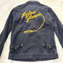 希少✨HYSTERIC GLAMOUR 刺繍 デニムジャケット S 黒 ブラック - メルカリ