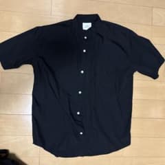 CORISCO 半袖 バンドカラーシャツ ブラック Mサイズのサムネイル