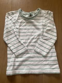 earth music&ecology 長袖Tシャツ 90 ボーダー　グリーン