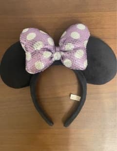 ディズニースパンコールカチューシャ ミニー 紫のサムネイル