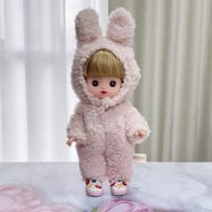 ソランちゃん服 メルちゃん服 ふわふわ 可愛いうさぎ耳着ぐるみ MH-64