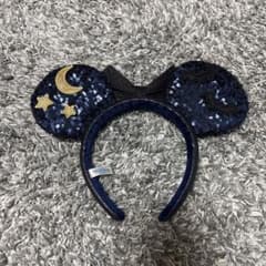 ディズニー カチューシャ ハロウィン ネイビー スパンコール 星 月 コウモリのサムネイル