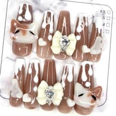 【14】現品 ネイルチップ オーダー 地雷系 量産型 フルオーダー クロムのサムネイル