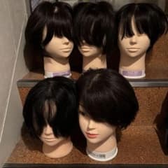 カットウィッグ　メンズカットなどの練習用に　5体セットのサムネイル