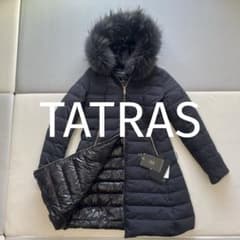 美品】TATRASリバーシブルダウンコート 4way ブラック イセラ 01