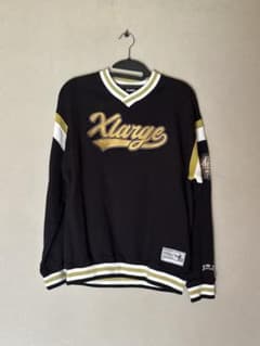 XLARGE スウェット トレーナー 刺繍ロゴ ブラックのサムネイル
