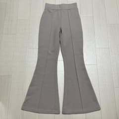 フレアパンツ グレージュ ウエストゴムのサムネイル