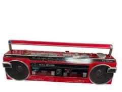 サンヨー 赤色 ラジカセ WU4MKⅡ 当時物 昭和レトロポップ