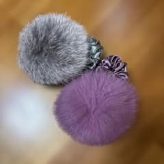 【新品未使用】リアルファー（本物の毛皮）シュシュ 2個セットのサムネイル