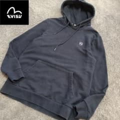 EVISU エヴィス　プルオーバーパーカー　フーディー　スウェット　カモメ EVISU エヴィス ワンポイントカモメ刺繍パーカー プルオーバーフーディ