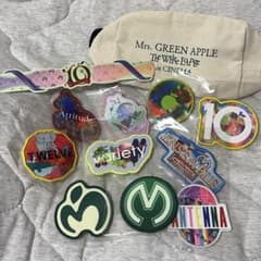 Mrs. GREEN APPLE ワッペン10種、10周年ラバーバンド、ポーチ - メルカリ