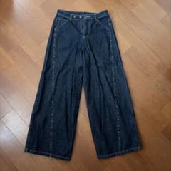 RAY CASSIN スタッズ付き ワイドデニムパンツ　Mのサムネイル