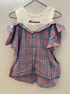 Ricorico オフショルダー フリル付き 半袖シャツ 160のサムネイル