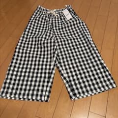 ギンガムチェック ルームパンツ Lサイズ 丈は70cmのサムネイル
