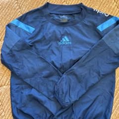 adidas ネイビー 長袖ピステ 130サイズのサムネイル