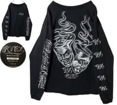 RVCA×ミスターカートゥーンコラボ ビッグプリントブラックロンT 