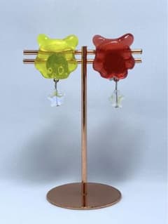 メンダコ　イヤリング　ハンドメイド　レジン　⑥のサムネイル