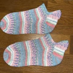 オパールコットン毛糸　手編み靴下のサムネイル